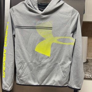 Under Armour Gray Hoodie with Neon Yellow Accents